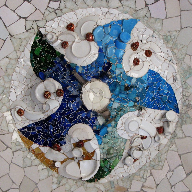 Ceiling Detail at Parc Guell, Barcelona Image courtesy of seàn a. o'hara flickr