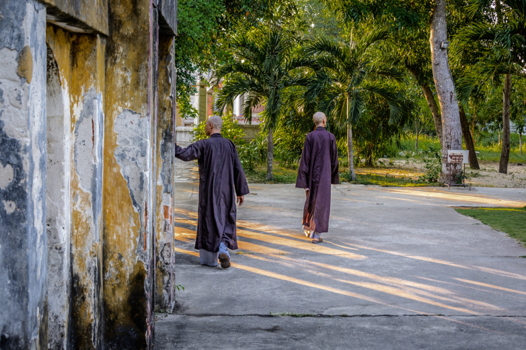 Monks in Waning Sunlight