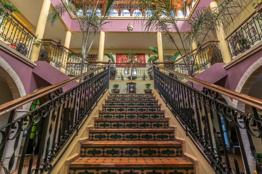 staircase at Riad Zahra Essaouira